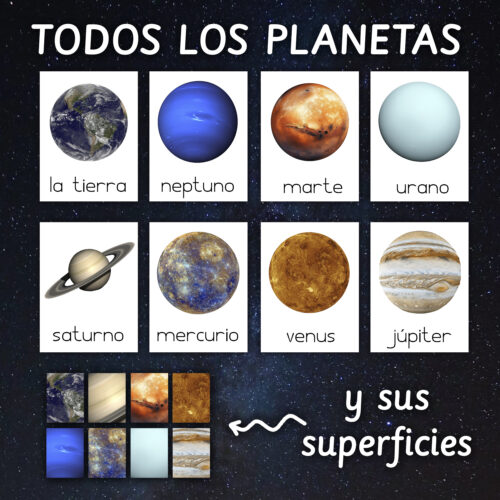 Recurso educativo planetas sistema solar para imprimir