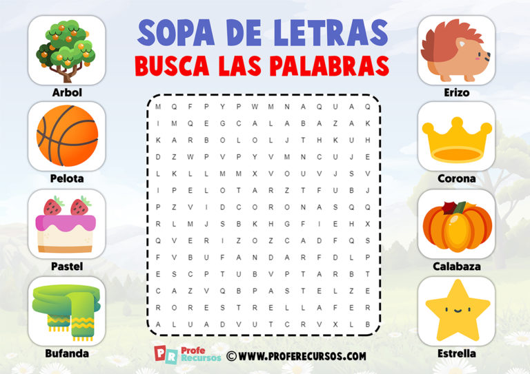 Sopas De Letras Para Ni Os De Primaria Para Imprimir