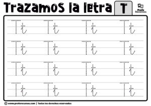 Trazar La Letra T Profe Recursos