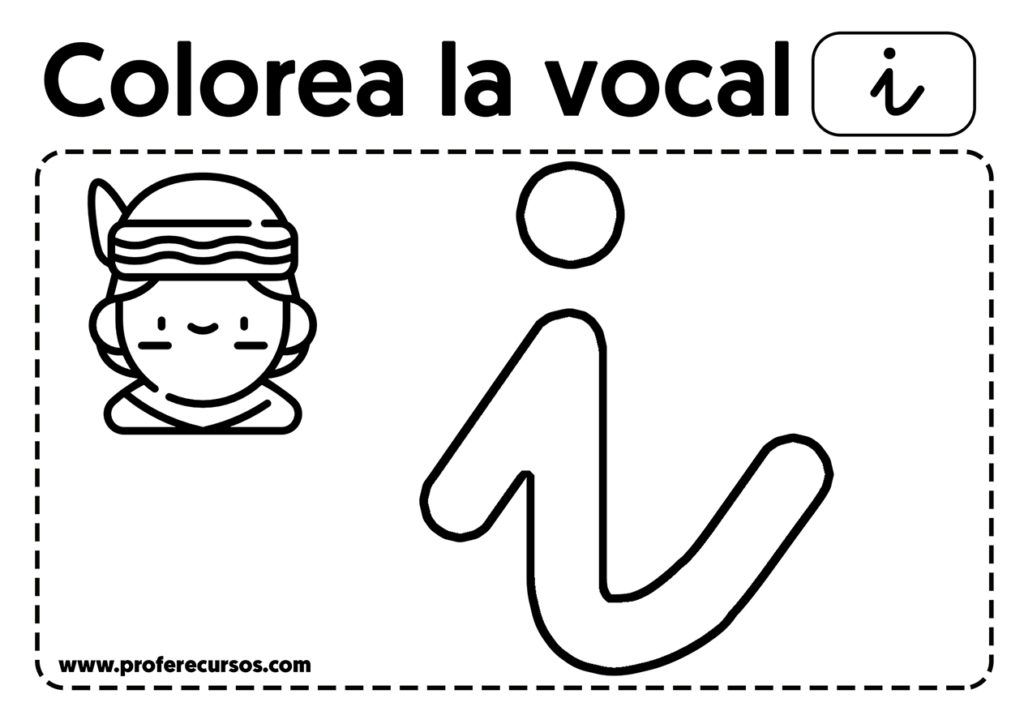 Vocal i para colorear - Profe Recursos